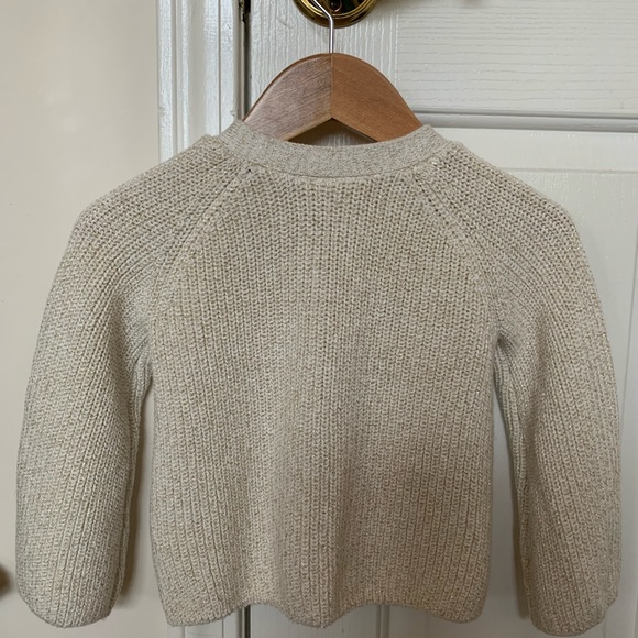 Janie and Jack White & Gold Cardigan size3 - Picture 2 of 4